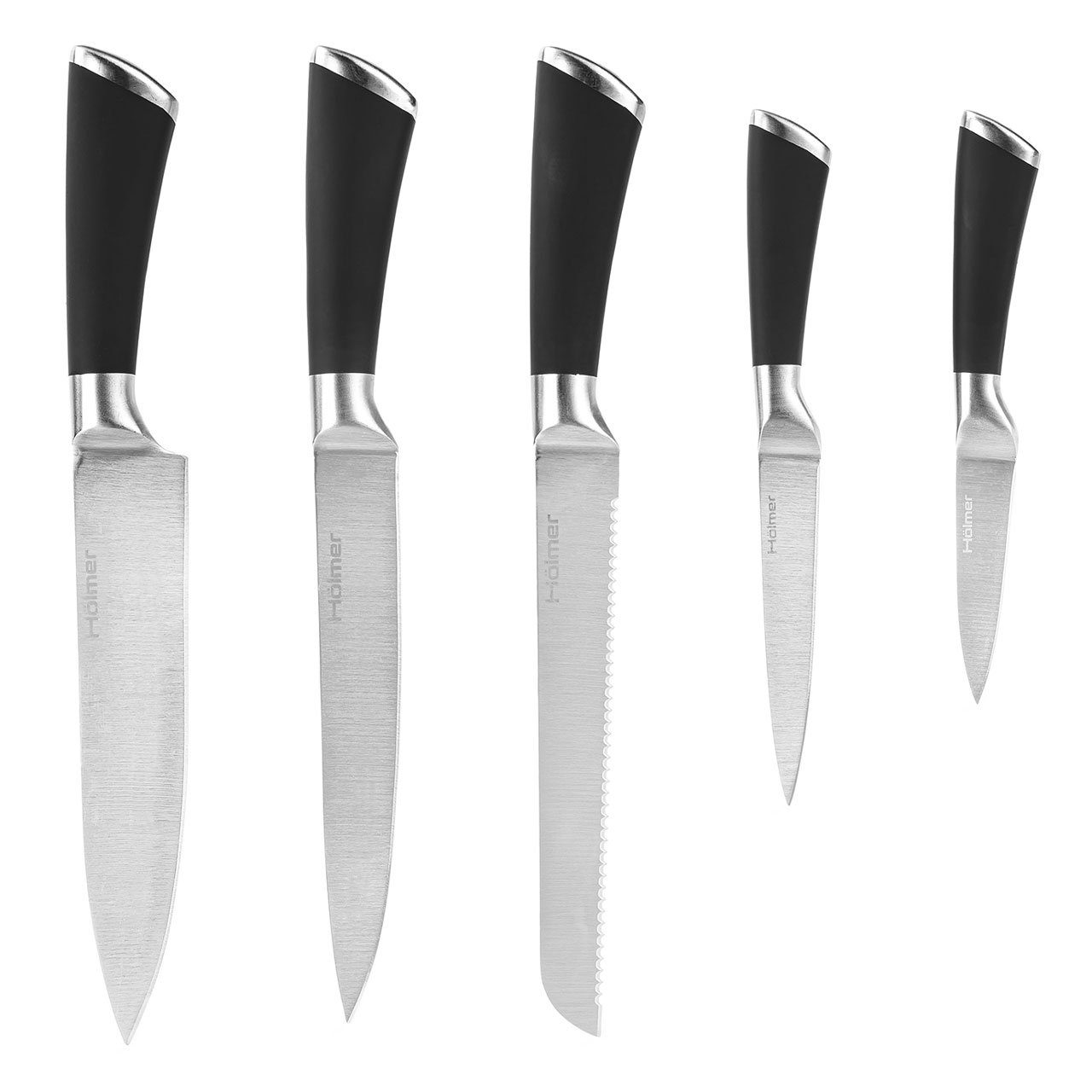 Набір ножів Holmer, 8 предметів, чорний (KS-68425-ASSSB Chic) - фото 2