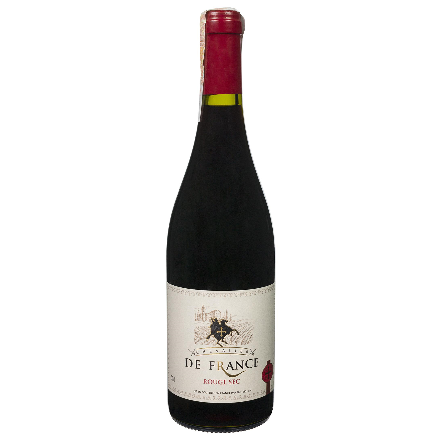 Вино Chevalier de France Rouge Sec, червоне, сухе, 0,75 л - фото 1