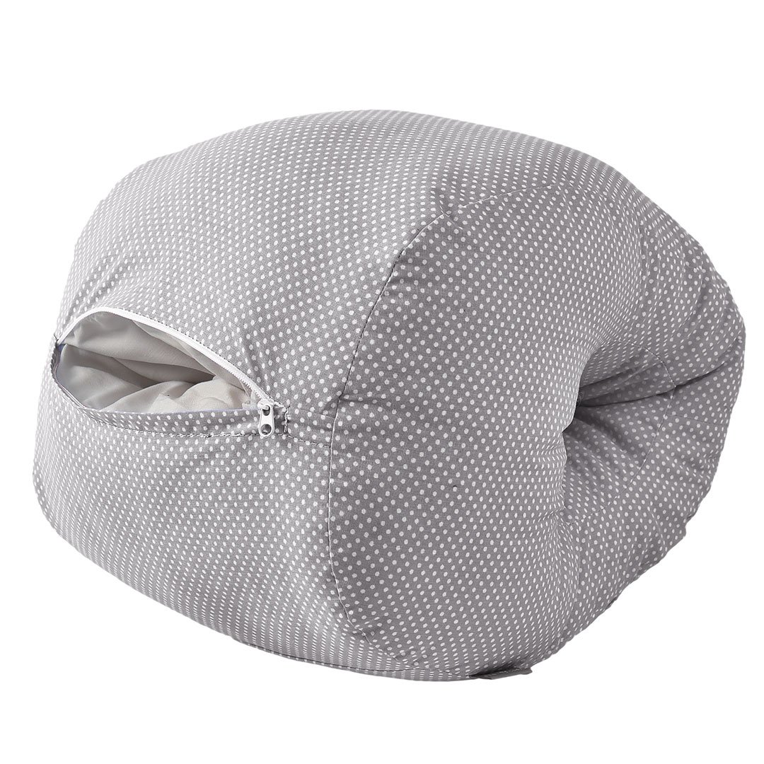 Подушка для годування Papaella Mini Горошок, 28х30 см, сірий (8-31999) - фото 4