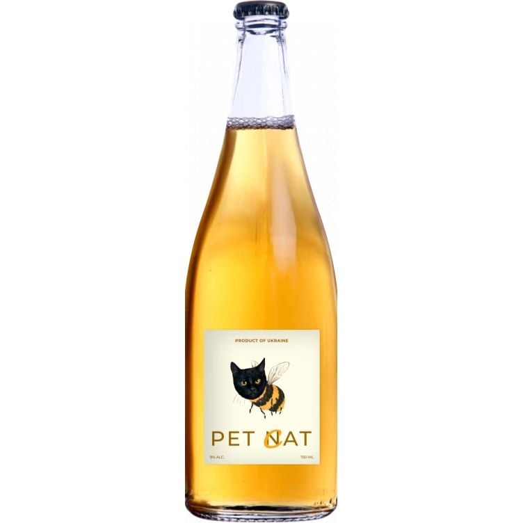 Мед питьевой игристый Pet-Cat сухой белый 8% 0.75 л - фото 1