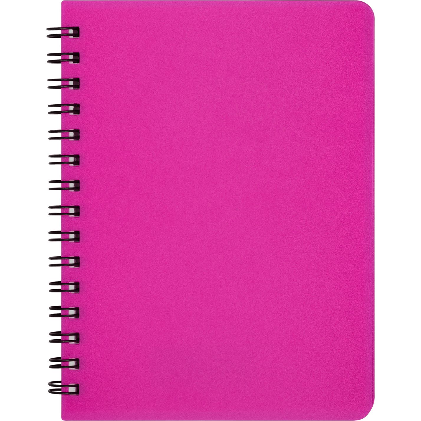 Книга записная Buromax Bright в клеточку А6 спираль розовая 60 листов (BM.24654155-10) - фото 1
