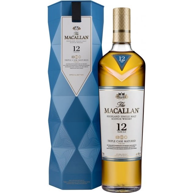Виски The Macallan Triple Cask Matured 12 yo Single Malt Scotch Whisky, 40%, 0,7 л (842152) - фото 1