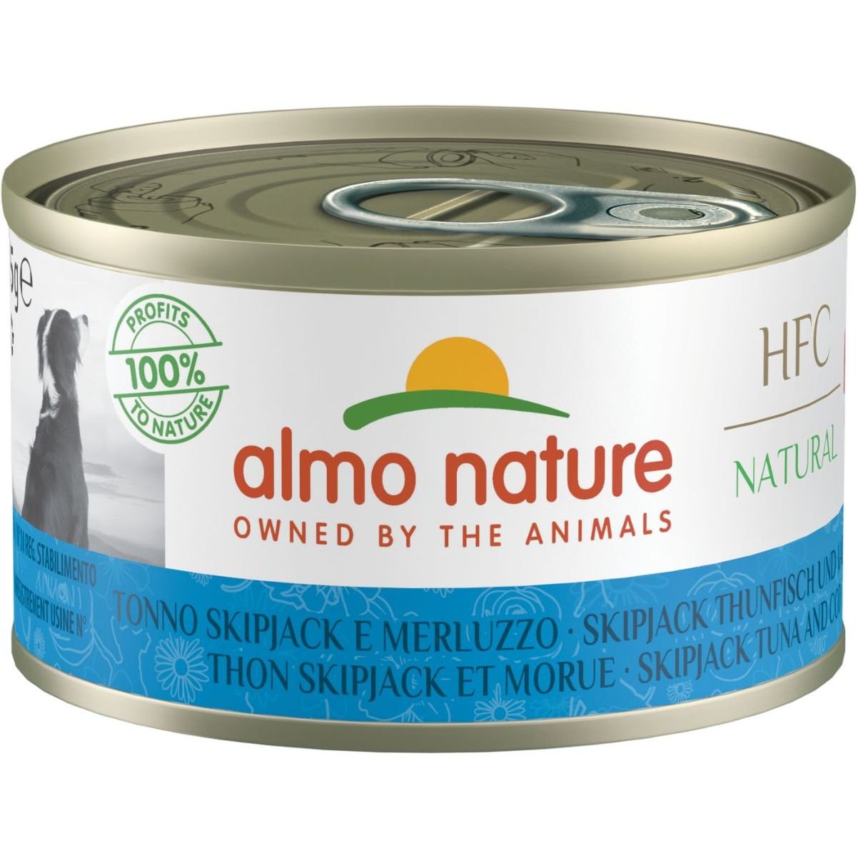 Акція!!! Набір вологого корму для собак Almo Nature HFC Dog Natural 4+1 смугастий тунець і тріска 475 г (5 шт. х 95 г) - фото 2