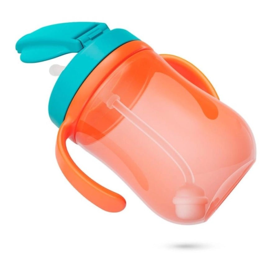 Чашка-непроливайка Baboo Sea Life, с силиконовой трубочкой, 9+ мес., 300 мл, оранжевая (8-132) - фото 2