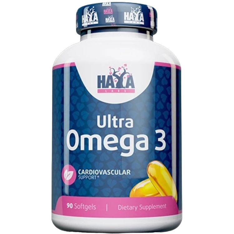 Омега-3 высококонцентрированная Haya Labs Ultra Omega 3, 90 гель капсул - фото 1