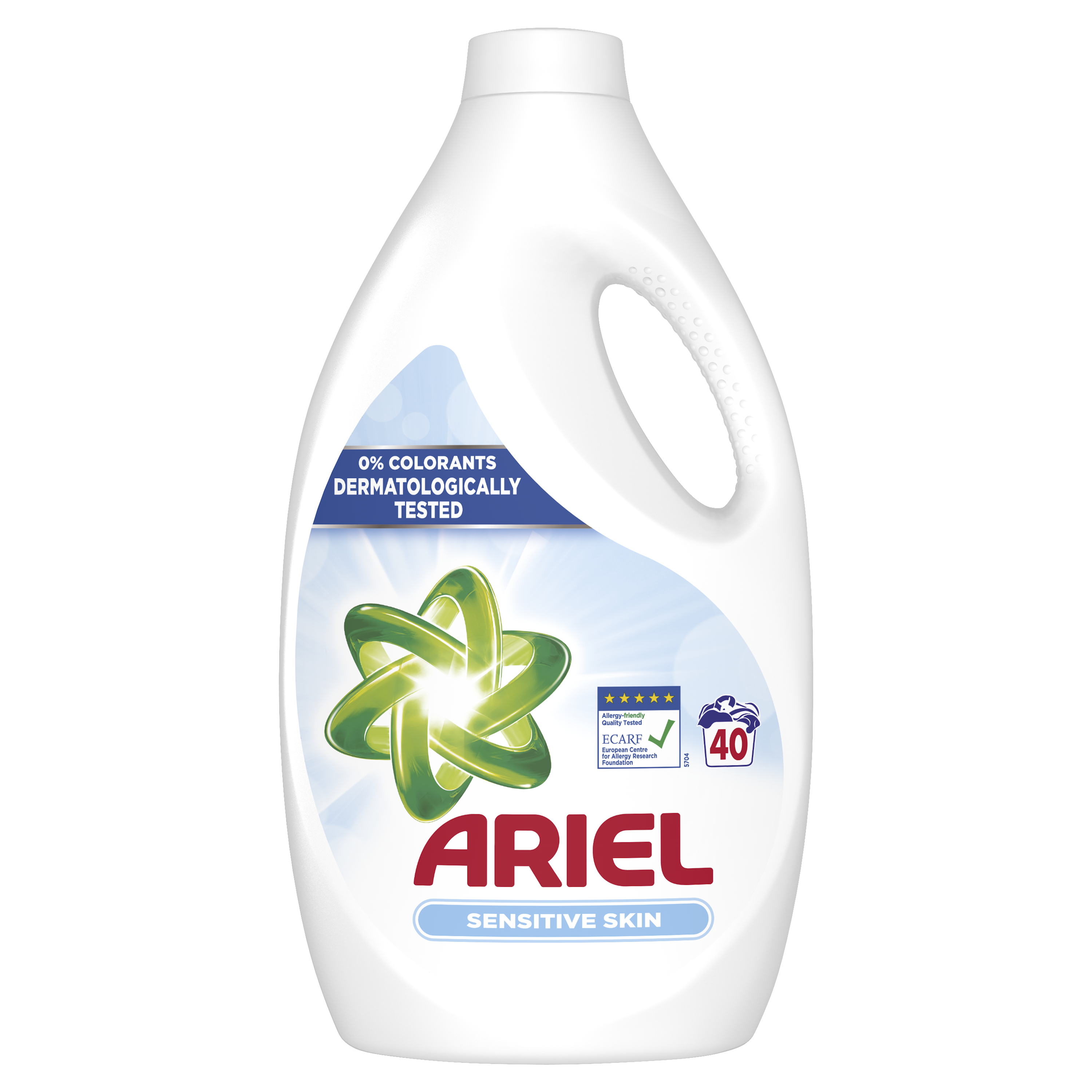 Жидкий стиральный порошок Ariel для чувствительной кожи, для белых и цветных тканей, 2,2 л - фото 1