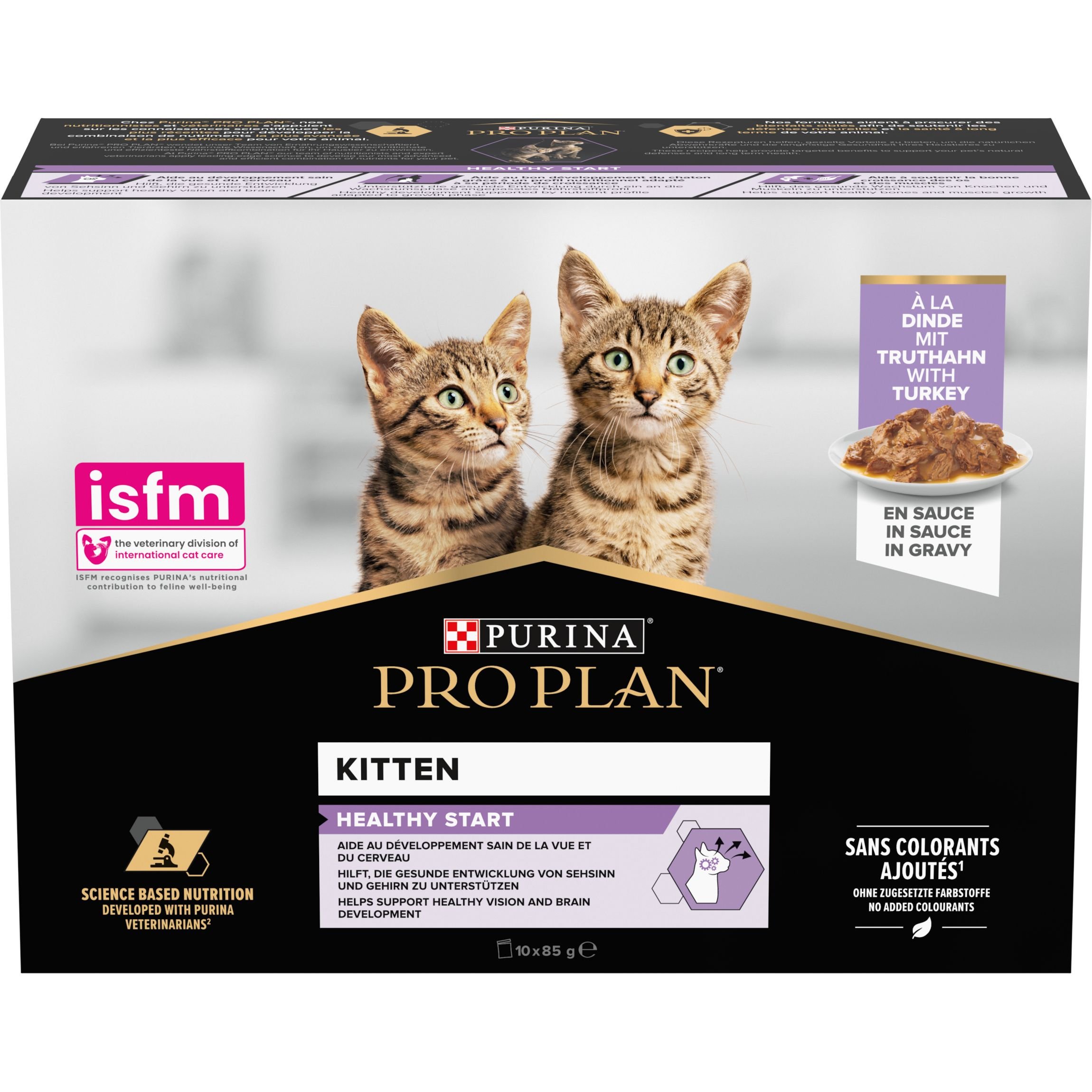 Вологий корм для кошенят Purina Pro Plan Kitten Healthy Start шматочки у підливці з індичкою 850 г (10 шт. х 85 г) - фото 2
