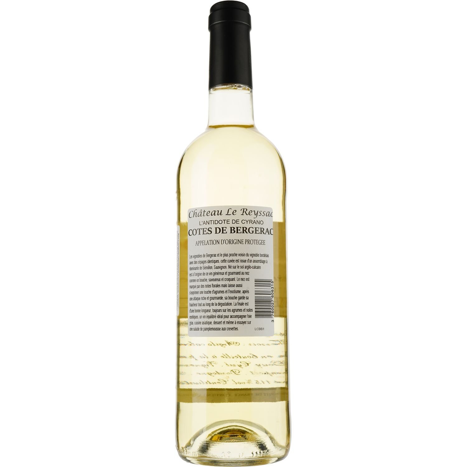 Вино Chateau Le Reyssac l'Antidote De Cyrano Blanc 2020 AOP Bergerac, біле, напівсолодке, 0,75 л - фото 2