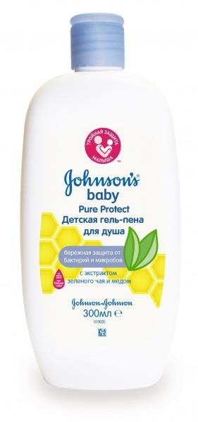 Гель-пена для купания Johnson’s Baby Pure Protect, 300 мл - фото 1