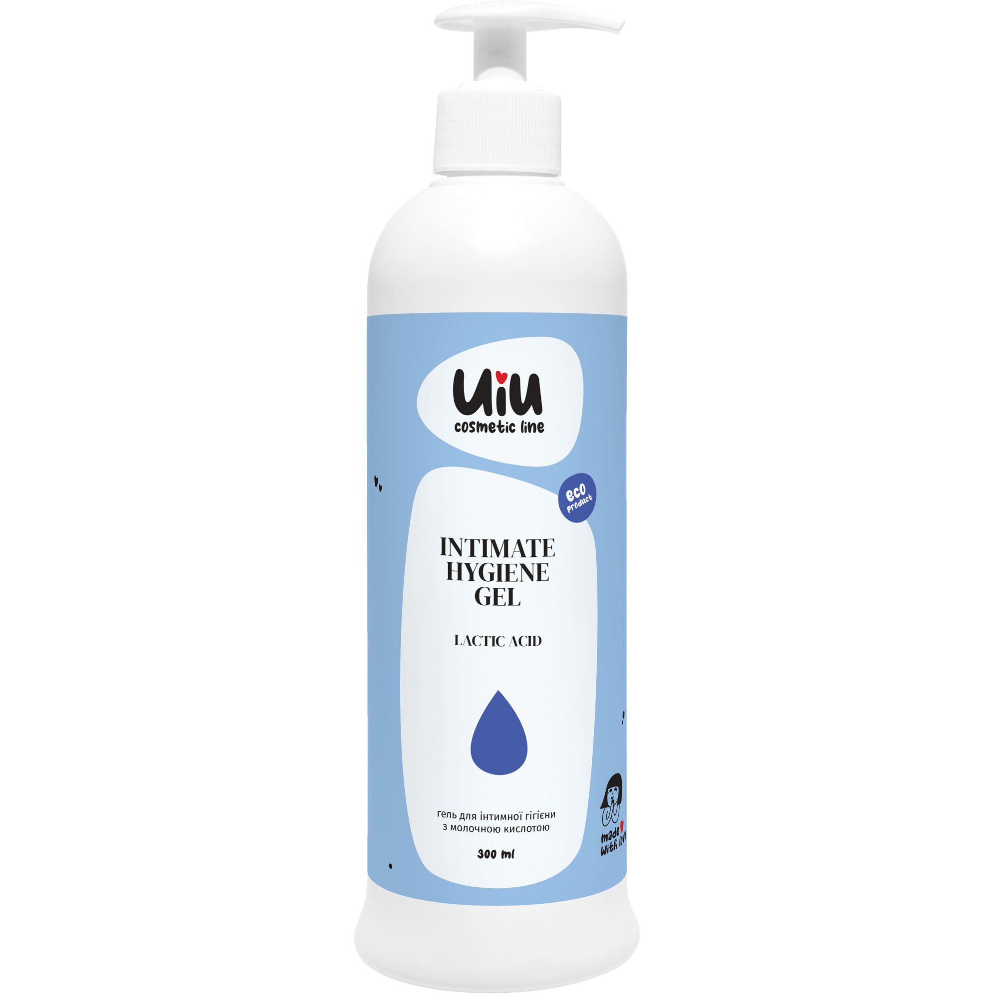 Гель для інтимної гігієни UIU Intimate Hygiene Gel Lactic Acid 300 мл - фото 1
