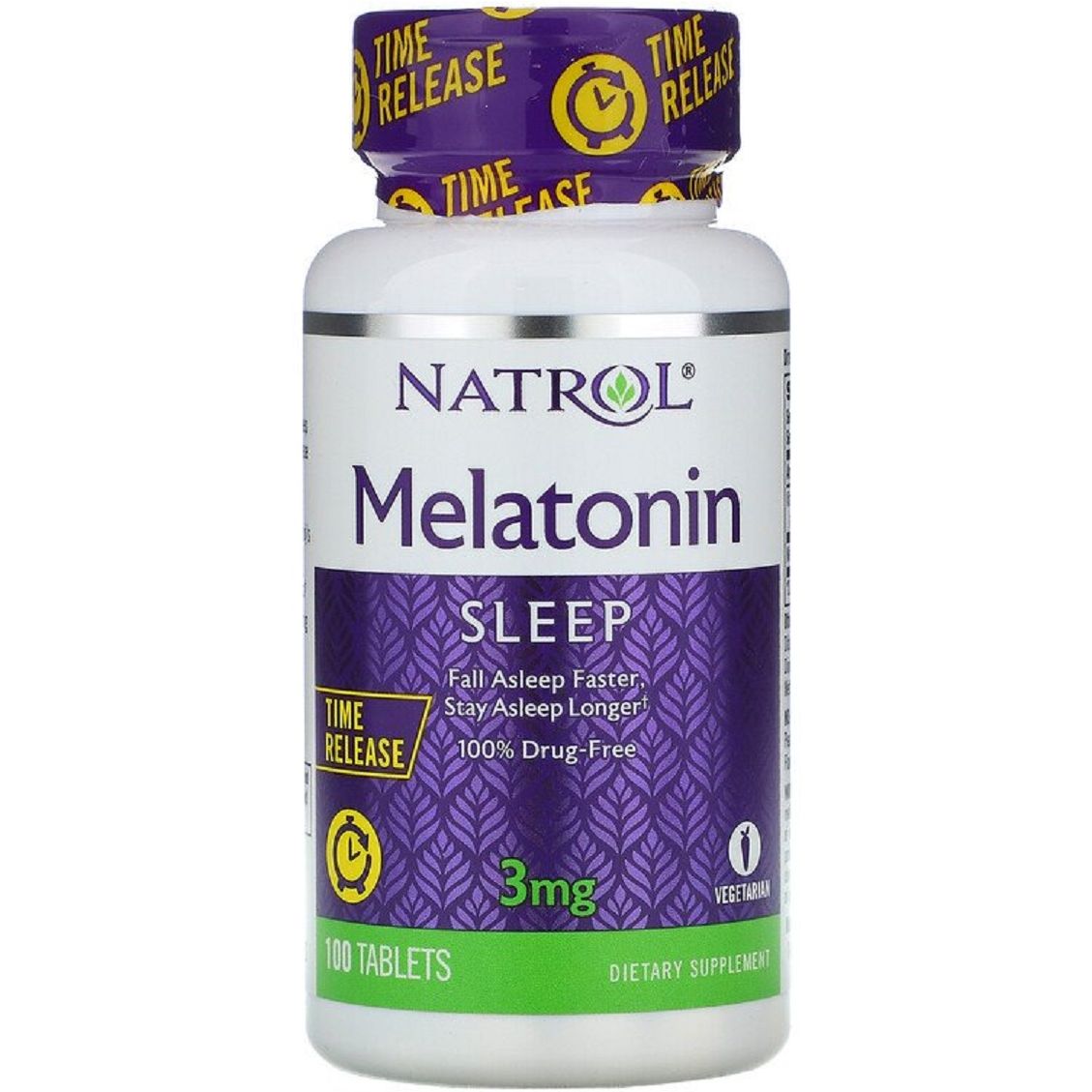 Мелатонін повільного вивільнення Natrol Melatonin Time Release 3 мг 100 пігулок - фото 1