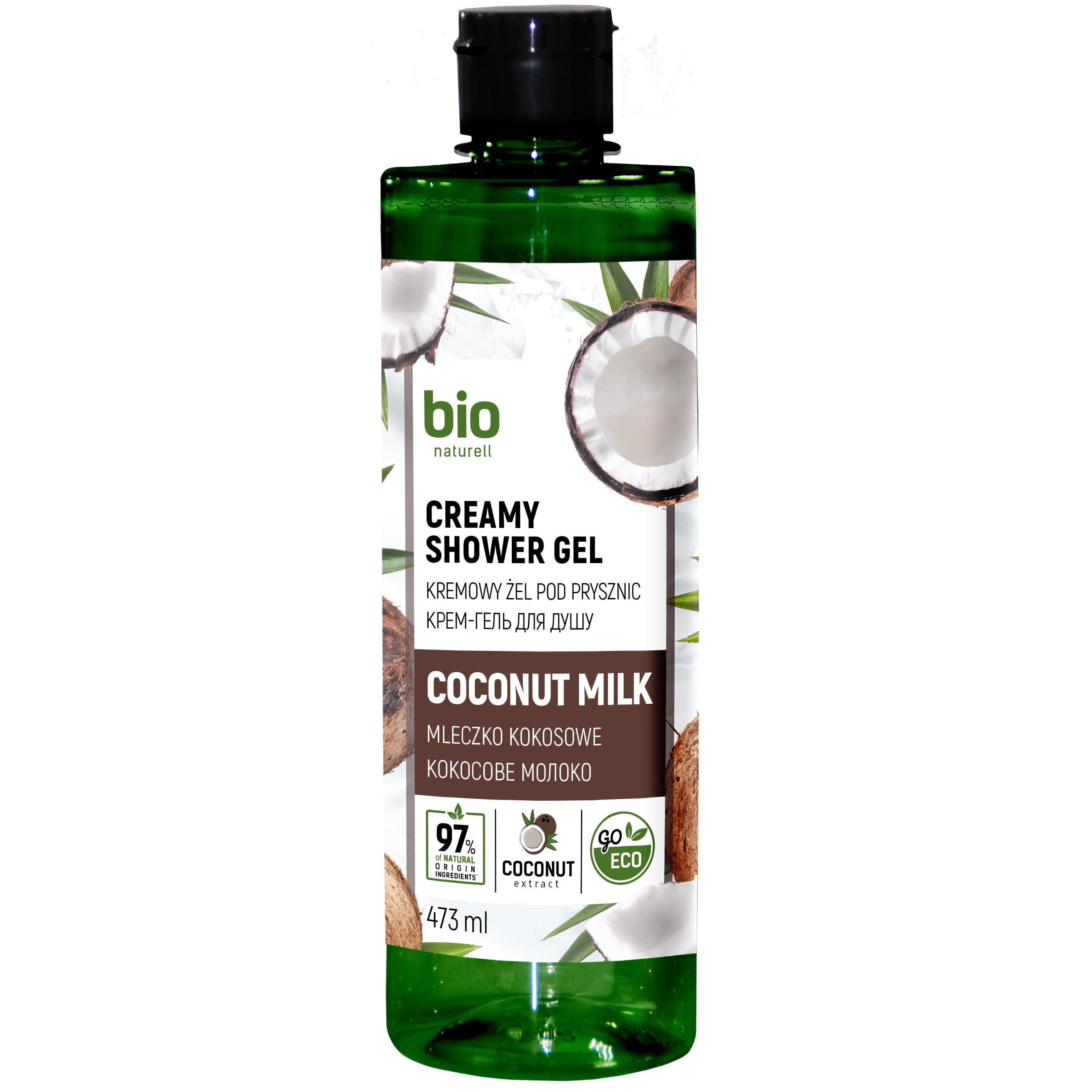 Крем-гель для душа Bio Naturell Coconut Milk Creamy shower gel, 473 мл - фото 1