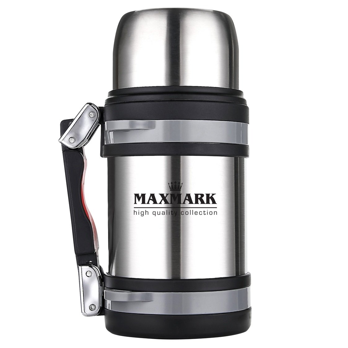 Термос Maxmark, 1 л, металік з чорним (MK-TRM61000) - фото 1