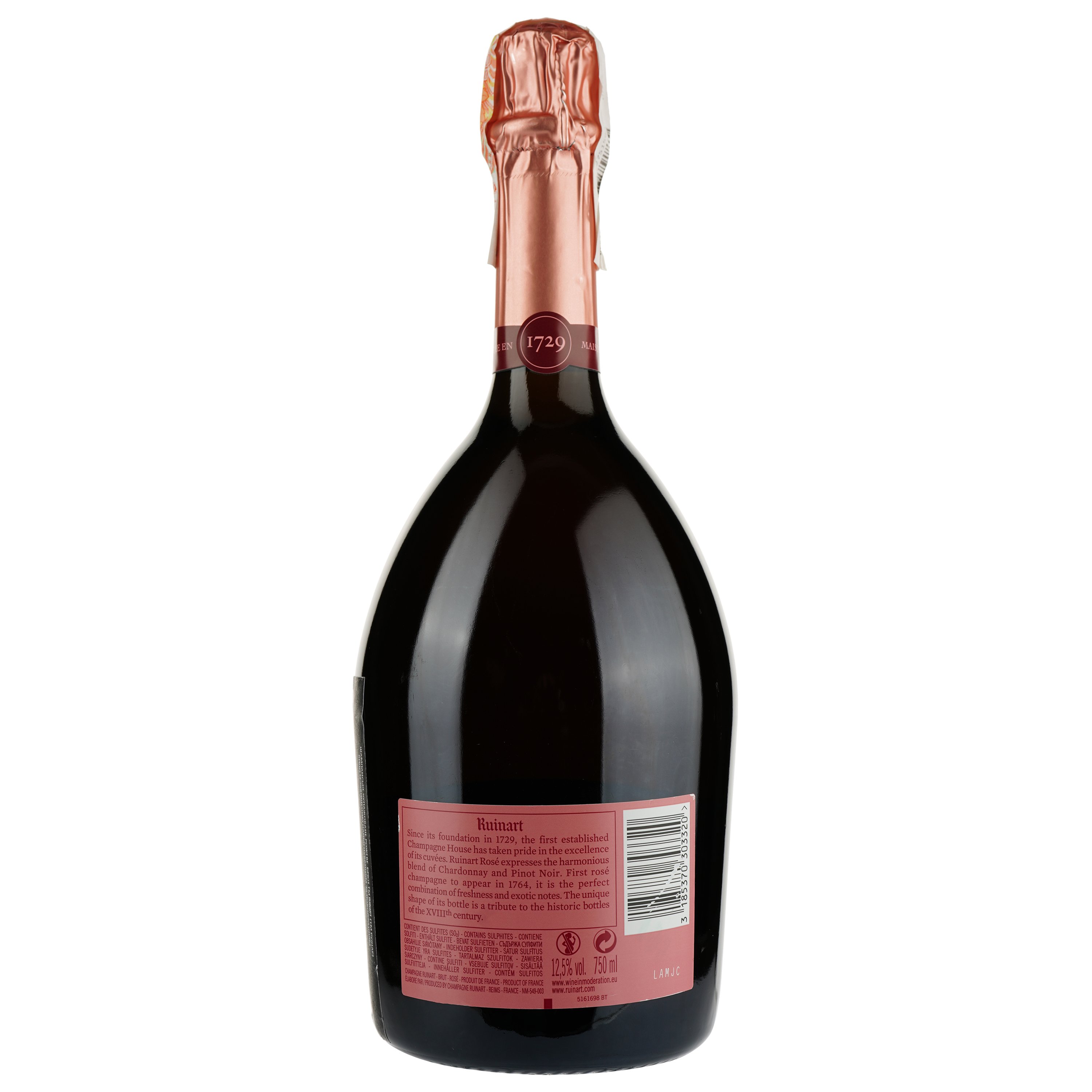 Шампанское Ruinart Brut Rose, розовое, брют, 0,75 л (869966) - фото 2