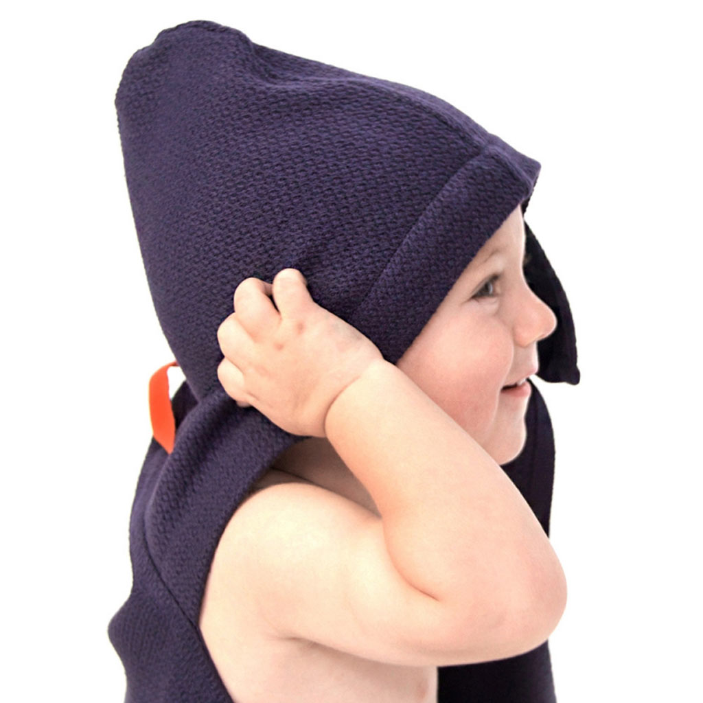 Комплект полотенец Ekobo Bambino Baby Hooded Towel and Wash Cloth Set, темно-синий, 2 шт. (68845) - фото 2