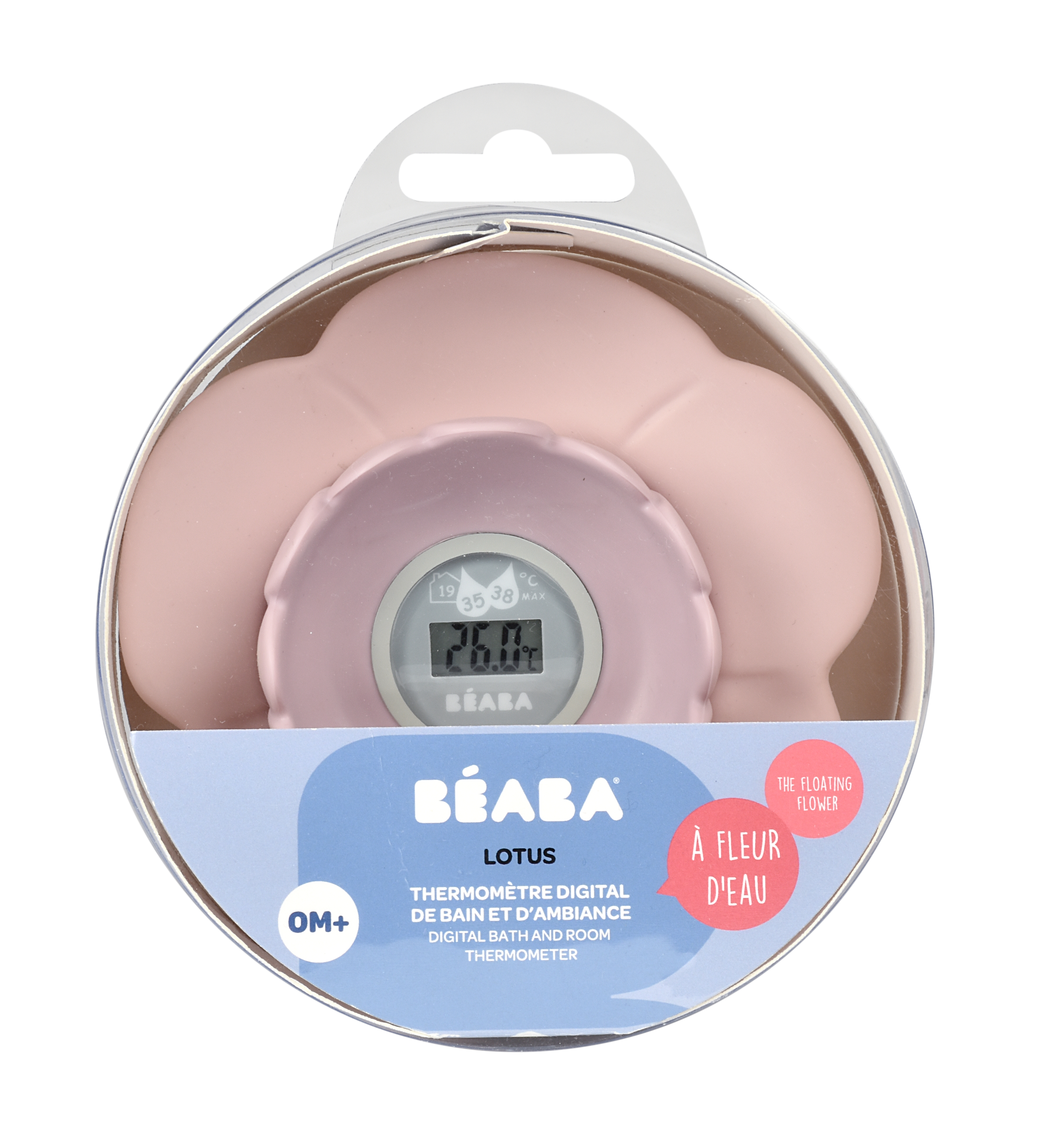 Термометр Beaba Лотос для ванной, розовый (920377) - фото 1