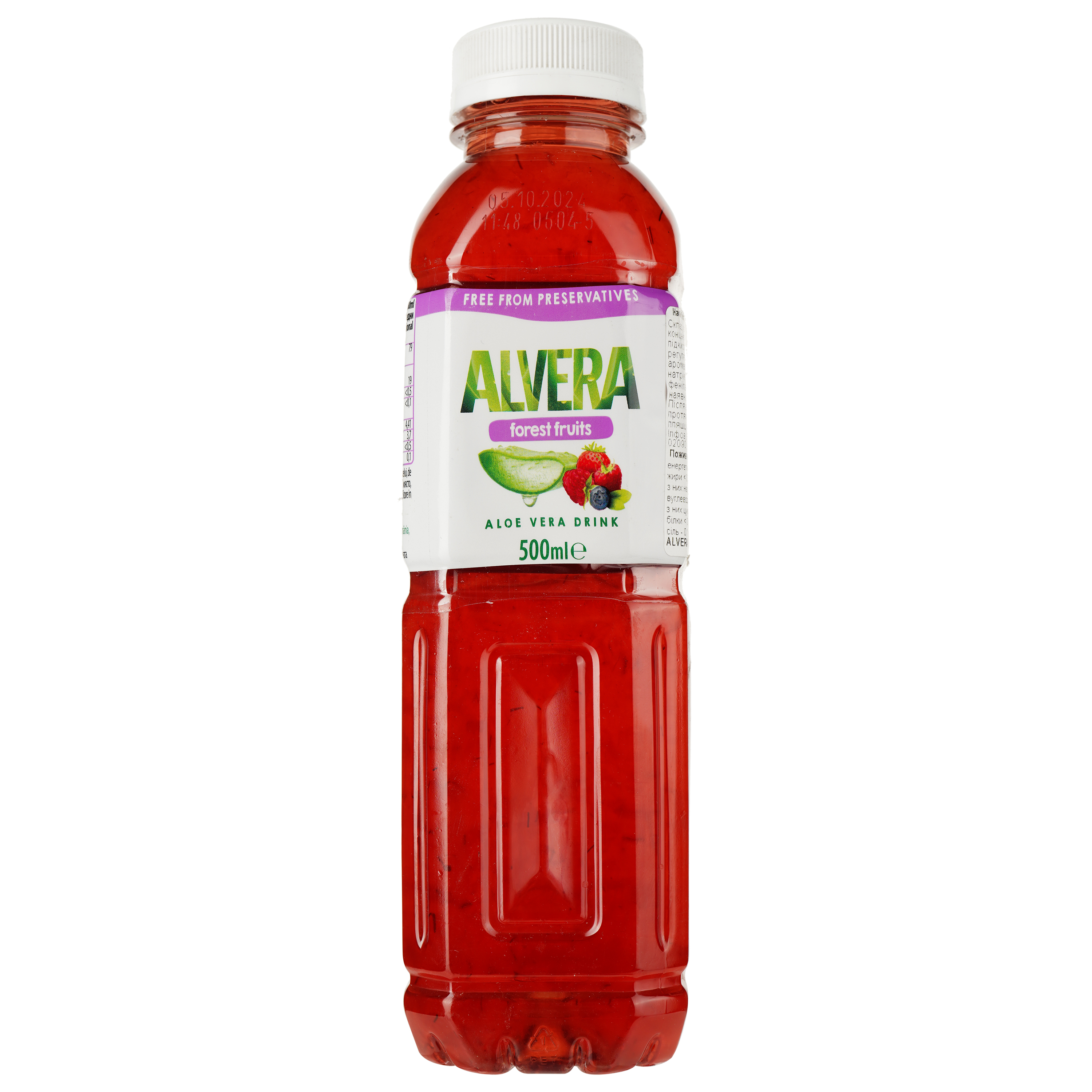 Напиток Alvera Forest Fruits с кусочками алоэ безалкогольный 500 мл (896416) - фото 1