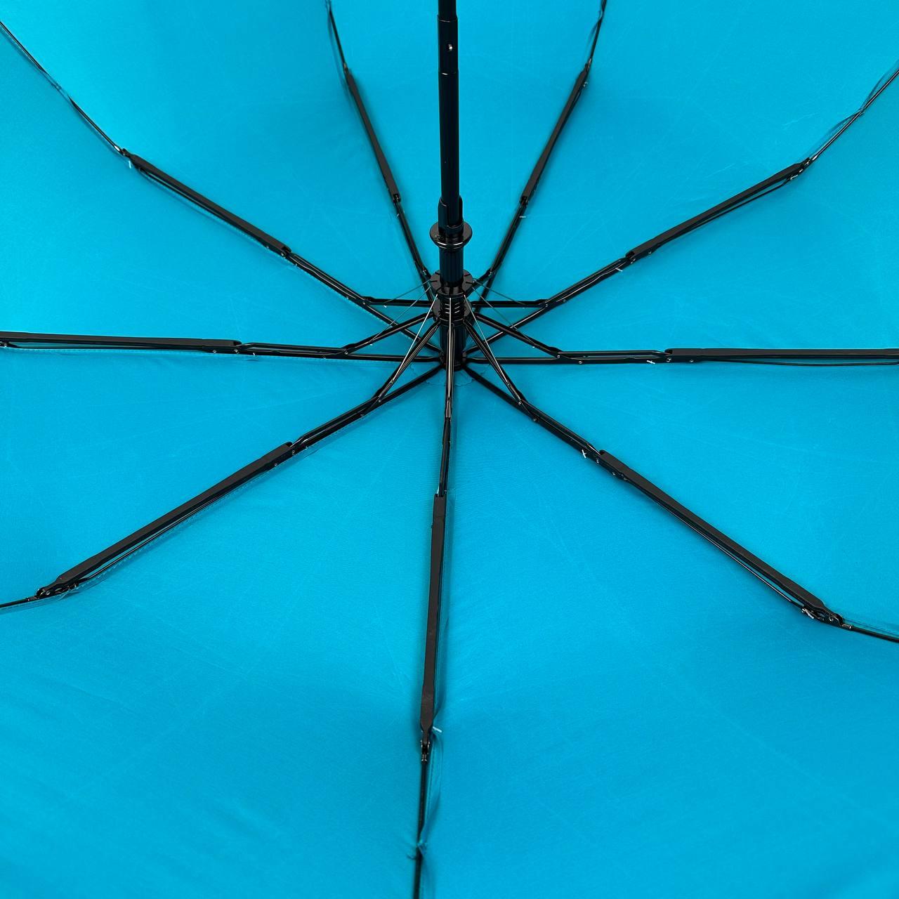 Женский складной зонтик полуавтомат Toprain 101 см бирюзовый - фото 7