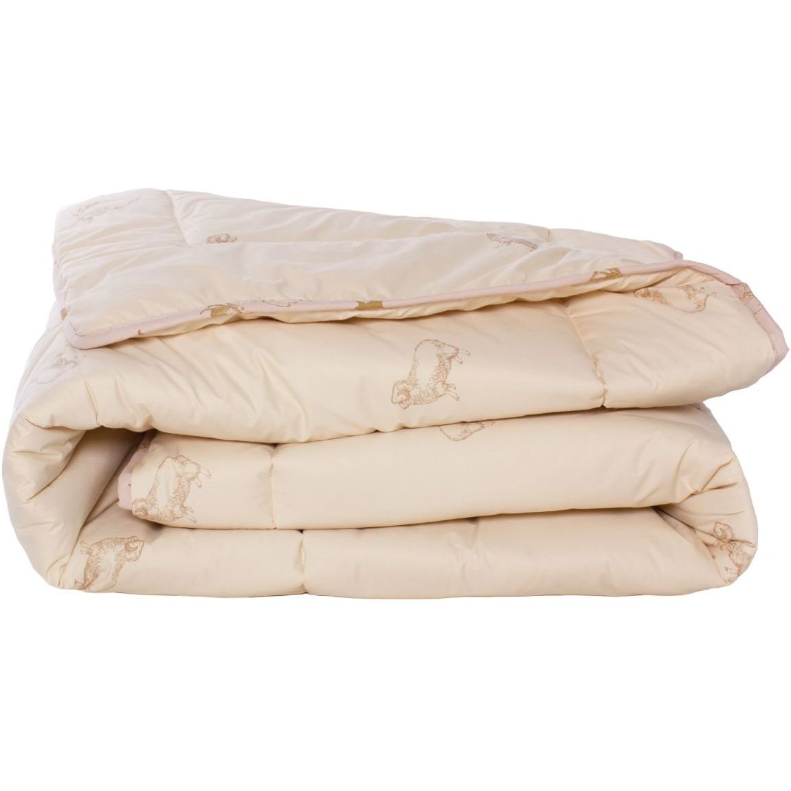 Одеяло шерстяное MirSon Gold Camel №023, демисезонное, 200x220 см, кремовое - фото 1