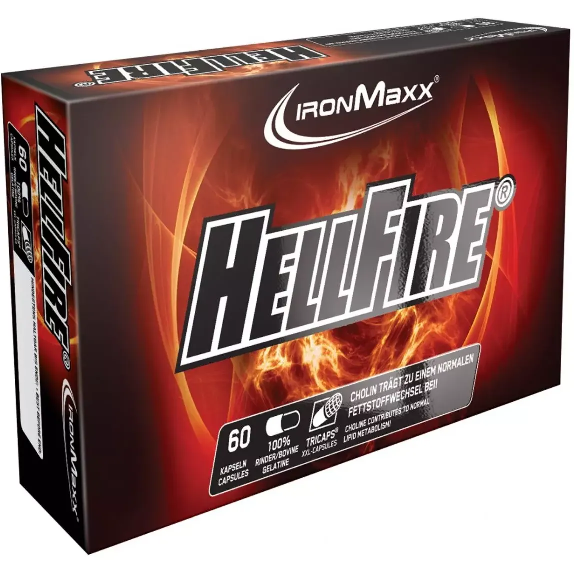 Жироспалювач IronMaxx Hellfire Fatburner 60 капсул - фото 1