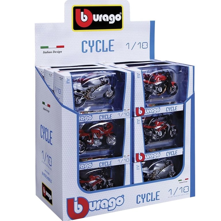 Моделі мотоциклів Bburago в диспенсері в асортименті (18-51030) - фото 1