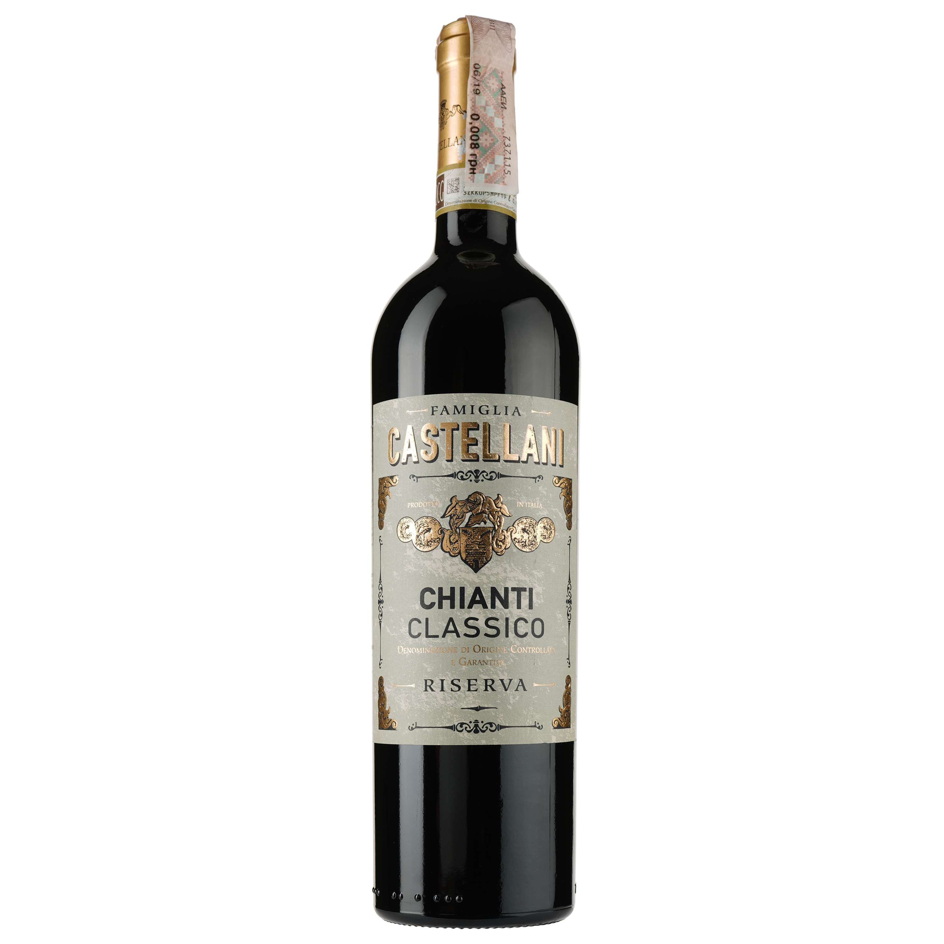 Вино Castellani Chianti Classico Riserva El.Famiglia DOCG, червоне, сухе, 13%, 0,75 л - фото 1