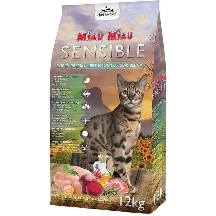 Сухий корм для котів Miau-Miau Sensible, 12 кг - фото 1