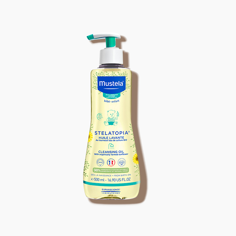 Очищающее масло для ванны Mustela Stelatopia Bath Oil, 500 мл - фото 1