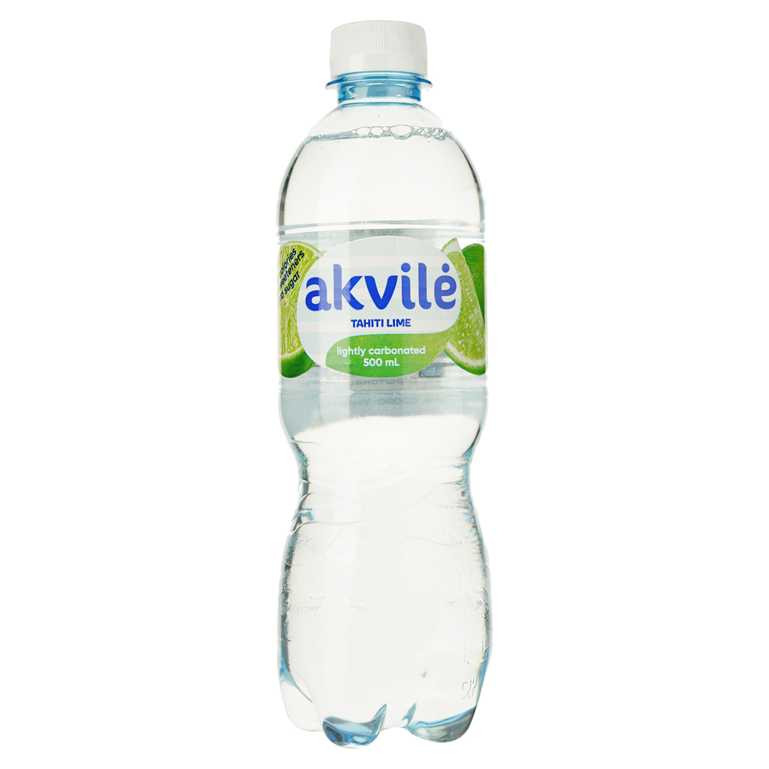 Вода мінеральна Akvile слабогазована зі смаком лайма 0.5 л - фото 1