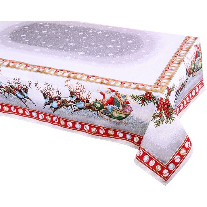 Скатертина новорічна Lefard Home Textile гобеленова з люрексом, 260х140 см (716-003) - фото 1