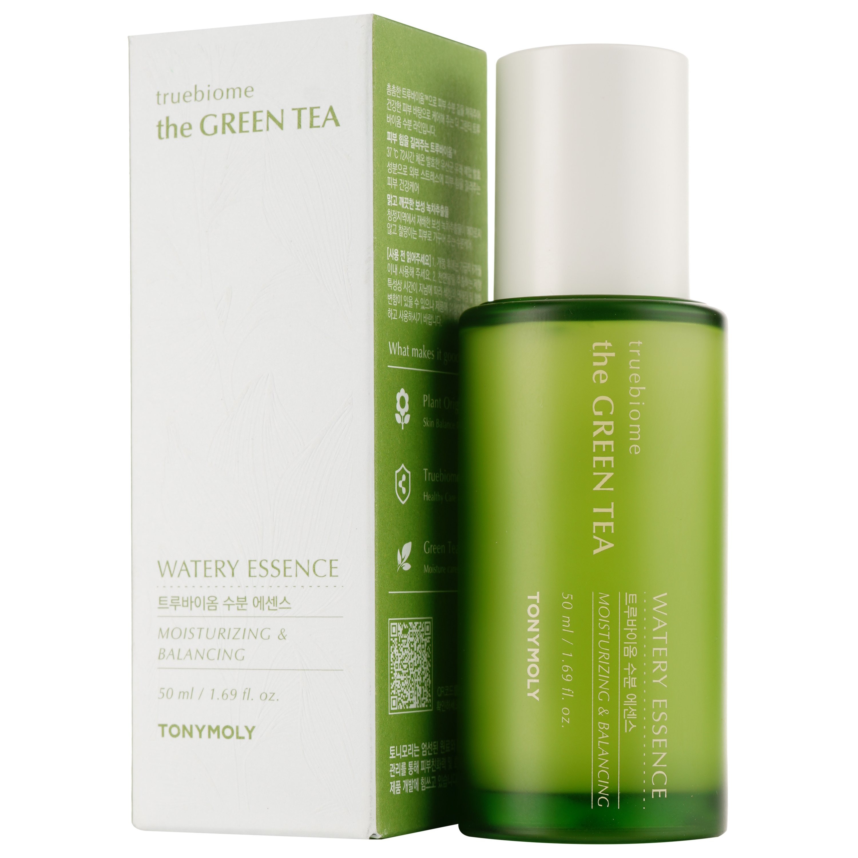 Есенція для обличчя Tony Moly Green Tea True Biome Watery Essence, із зеленим чаєм, 55 мл - фото 1
