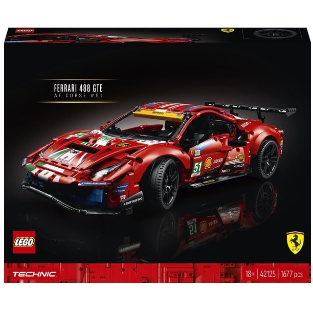 Конструктор LEGO Technic Ferrari 488 GTE AF Corse №51, 1677 деталей (42125) - фото 1