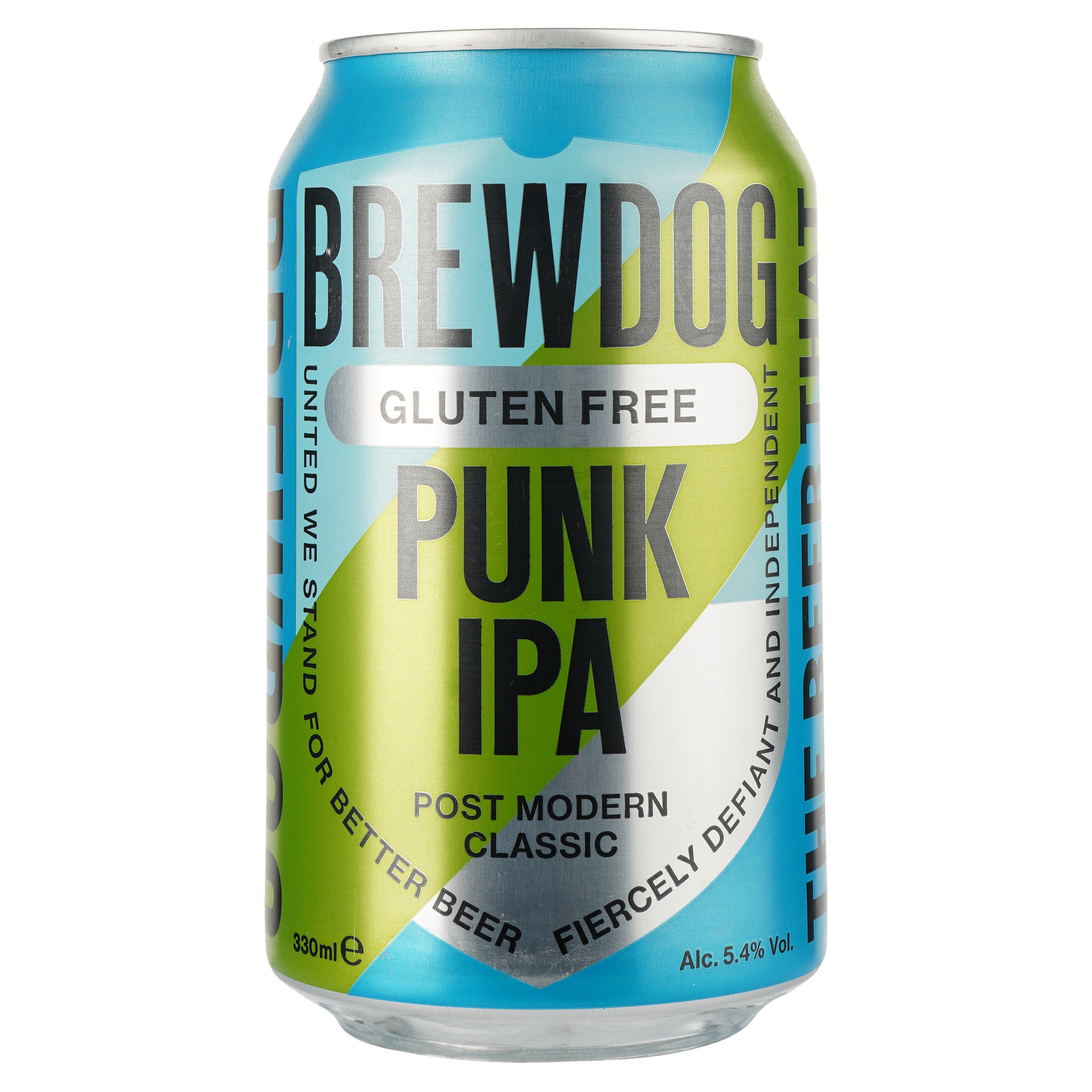 Пиво BrewDog Punk IPA Gluten Free, светлое, 5,4%, ж/б, 0,33 л - фото 1