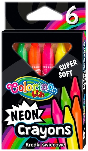 Воскові олівці Colorino Neon Jumbo, 6 кольорів (92050PTR) - фото 1