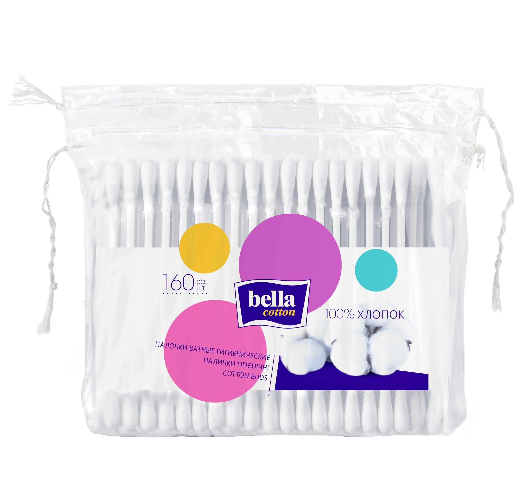 Палички гігієнічні Bella Coton, 160 шт. - фото 1