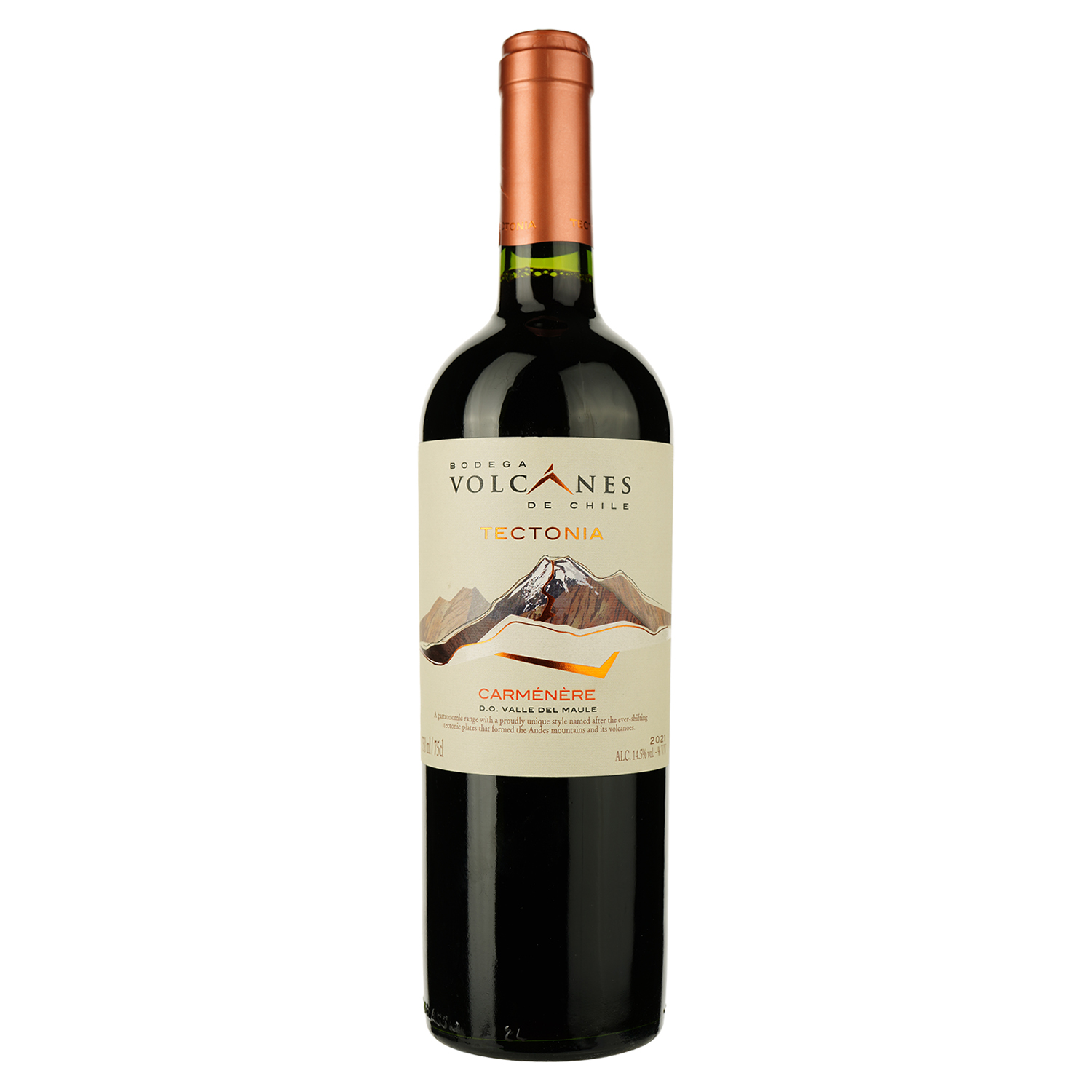 Вино Volcanes de Chile Winery Tectonia Carmenere 17, 14%, 750 мл (814908) - фото 1