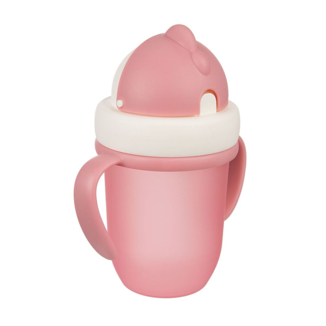 Кружка з силіконовою трубочкою Canpol babies Matte Pastels, 210 мл, рожевий (56/522_pin) - фото 2