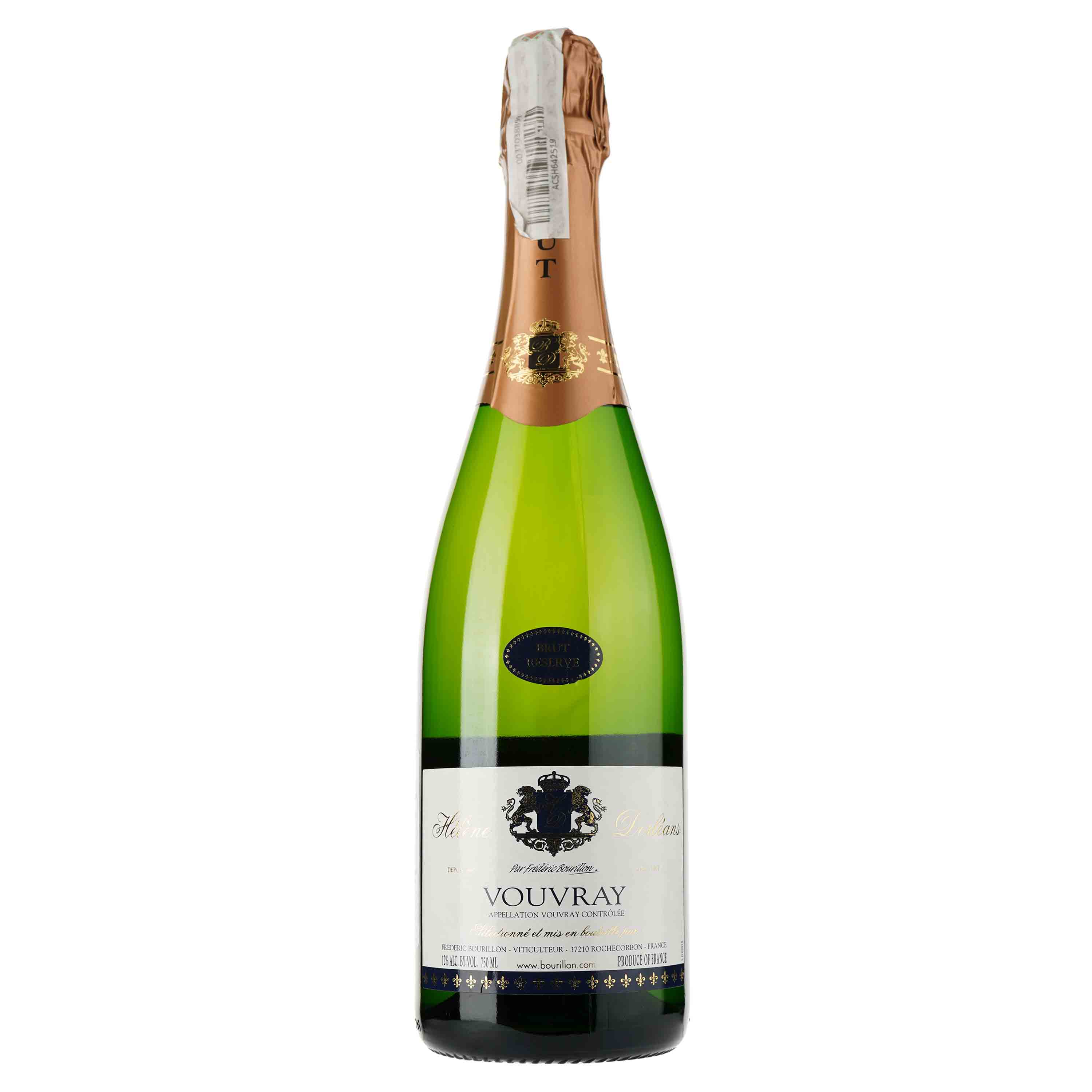 Игристое вино Domaine Frederic Bourillon Vouvray Brut Helene Dorleans, белое, сухое, 0,75 л - фото 1