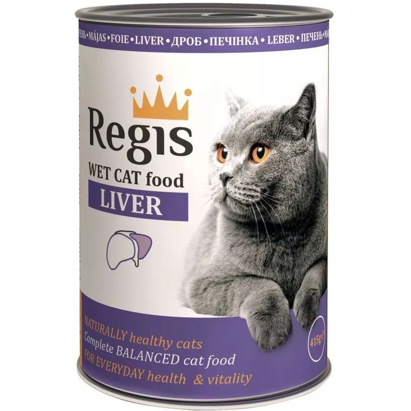 Вологий корм для котів Regis, з печінкою, 415 г - фото 1