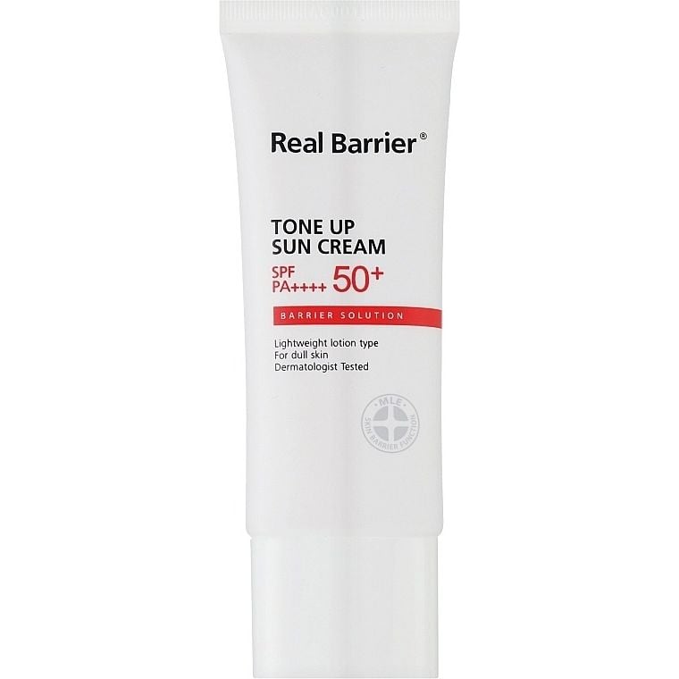 Солнцезащитный крем для лица Real Barrier Tone Up Sun Cream SPF50+ PA++++ 40 мл - фото 1
