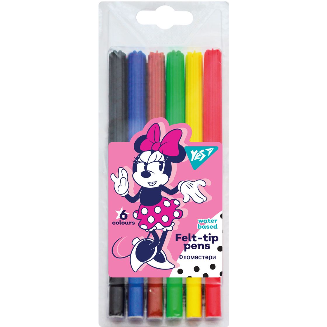 Фломастери Yes Minnie Mouse, 6 кольорів (650512) - фото 1