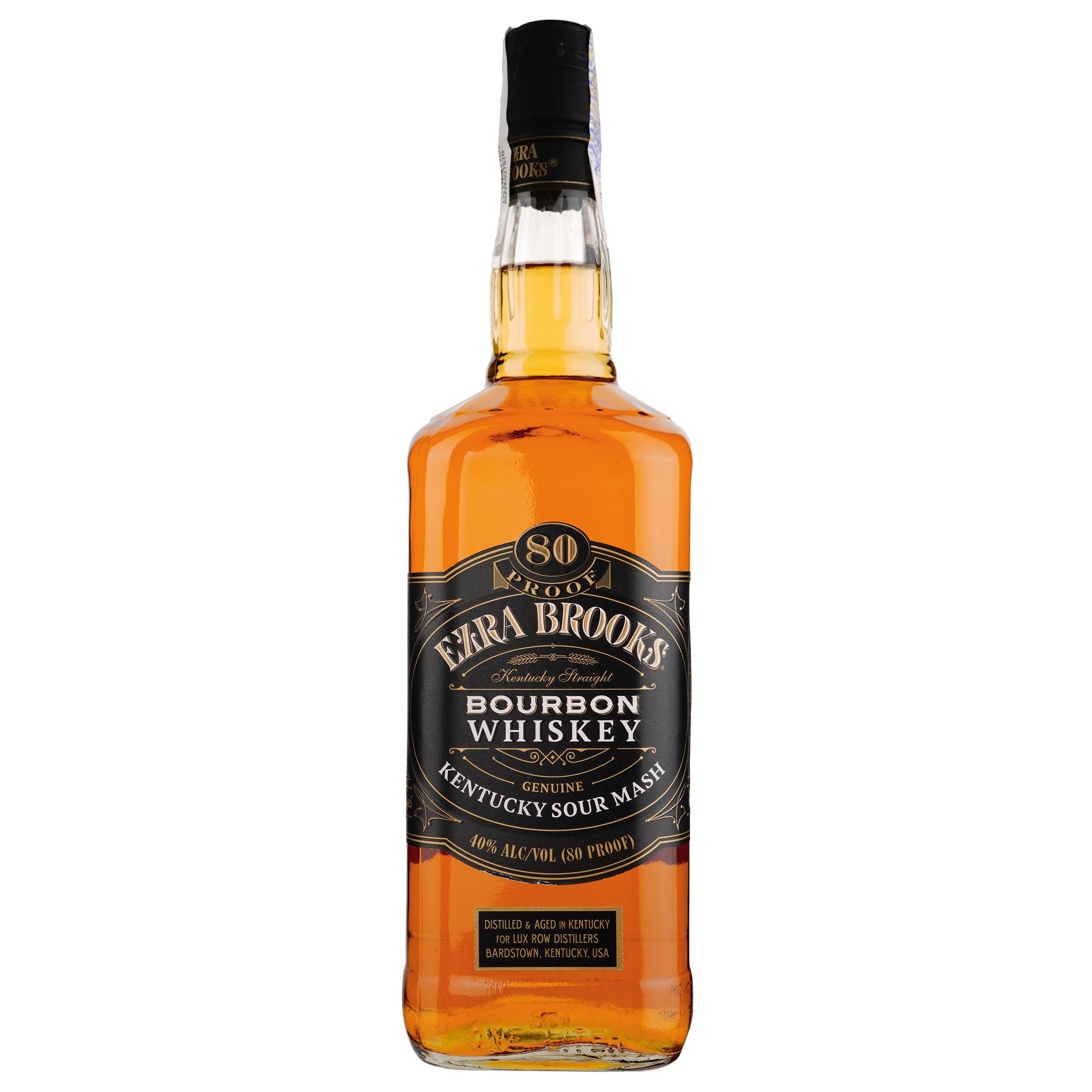 Виски Ezra Brooks Black Label Kentucky Bourbon, 40%, 1 л - фото 1
