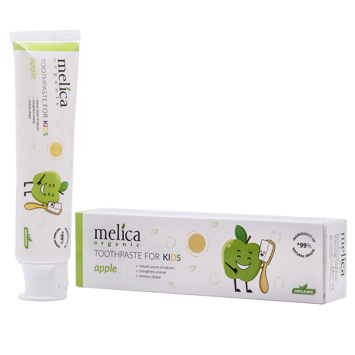 Зубная паста Melica Organic Яблоко, 100 мл - фото 1
