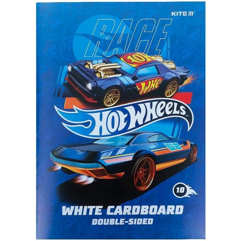 Картон білий Kite Hot Wheels A4 10 аркушів (HW21-254) - фото 1