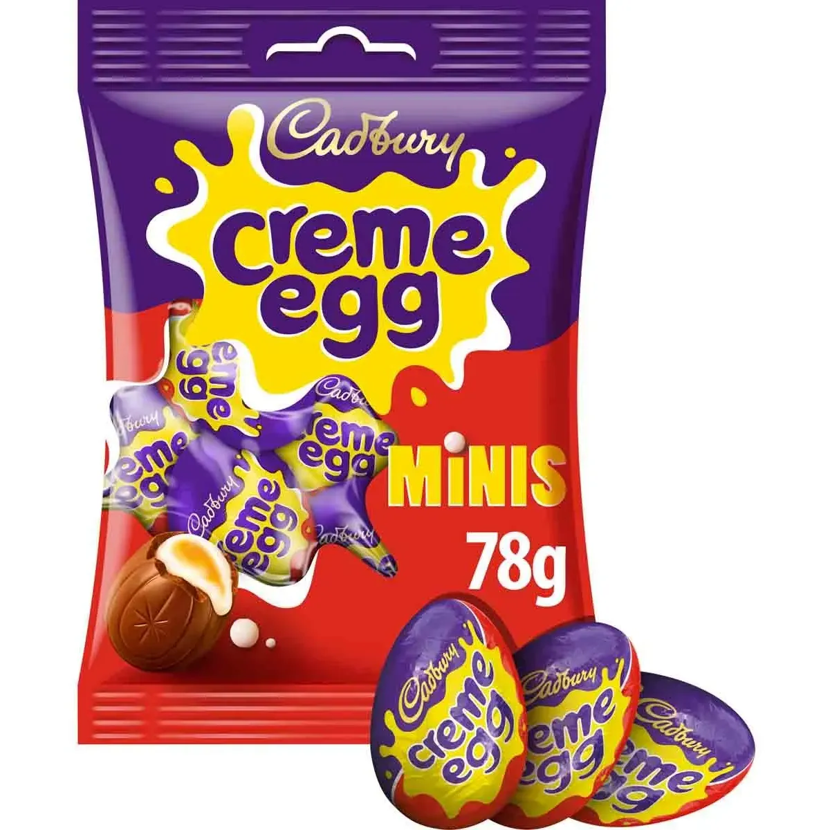 Шоколадное яйцо Cadbury Mini Creme Egg Bag 78 г 7 шт. - фото 1