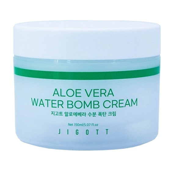 Зволожуючий крем для обличчя Jigott Aloe Vera Water Bomb Cream Алое, 150 мл - фото 1