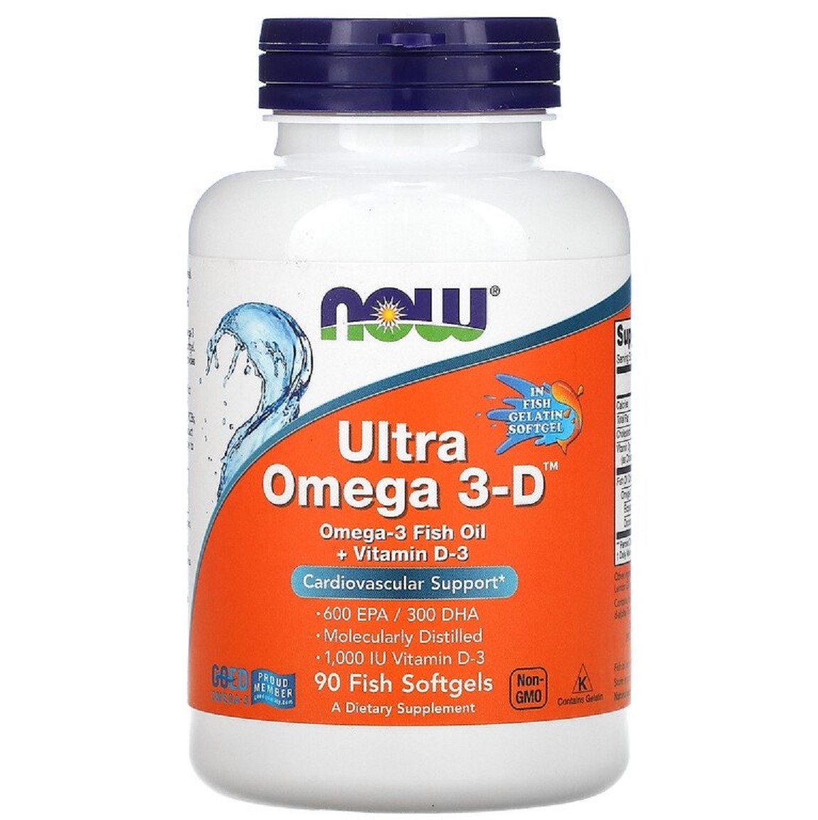 Ультра Омега 3 та вітамін D Now Foods Ultra Omega 3-D 90 капсул - фото 1