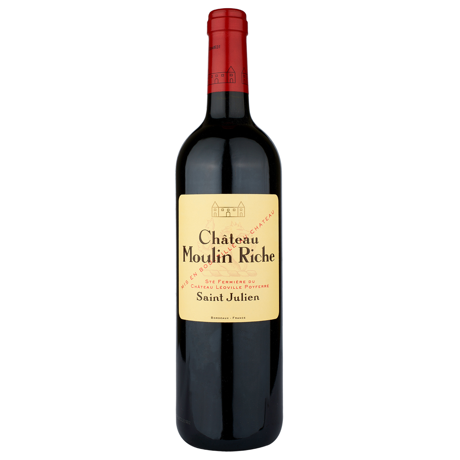 Вино Chateau Moulin Haut-Laroque Chateau Moulin Riche 2016, красное, сухое, 0,75 л - фото 1