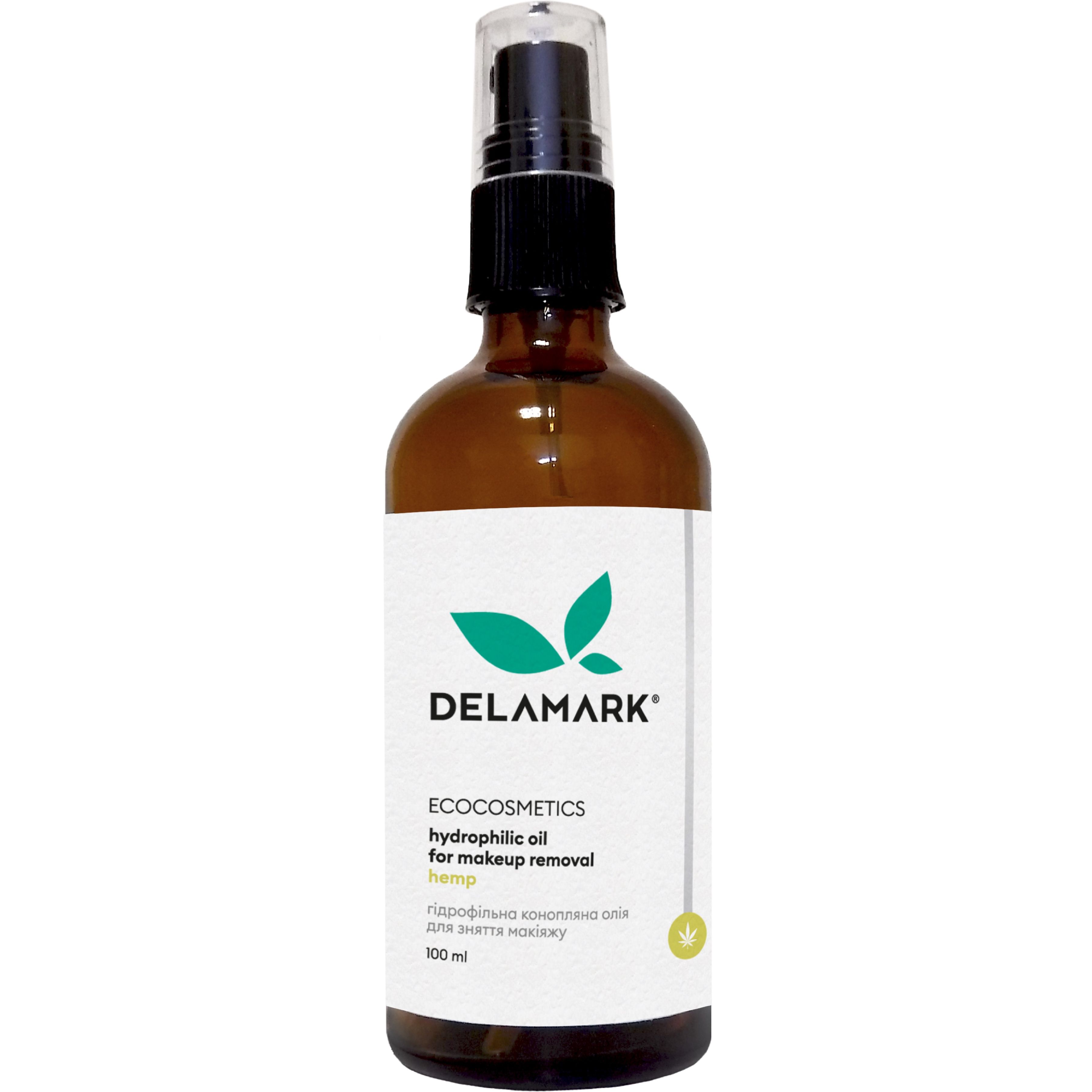 Гідрофільна олія для видалення макіяжу DeLaMark Конопляна олія 100 мл - фото 1