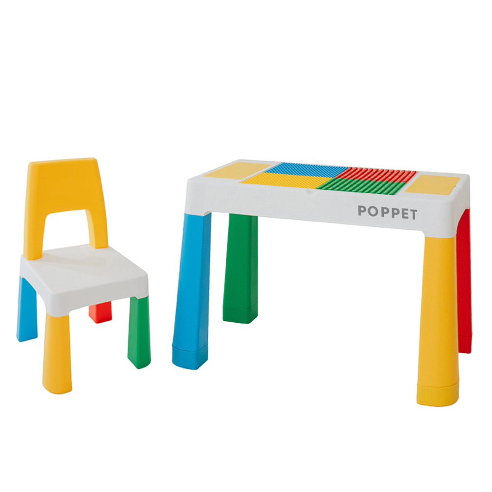 Комплект Poppet Столик Color Yellow 5 в 1 + Стул + Подушка на стул + Набор фломастеров (PP-002Y-G) - фото 4
